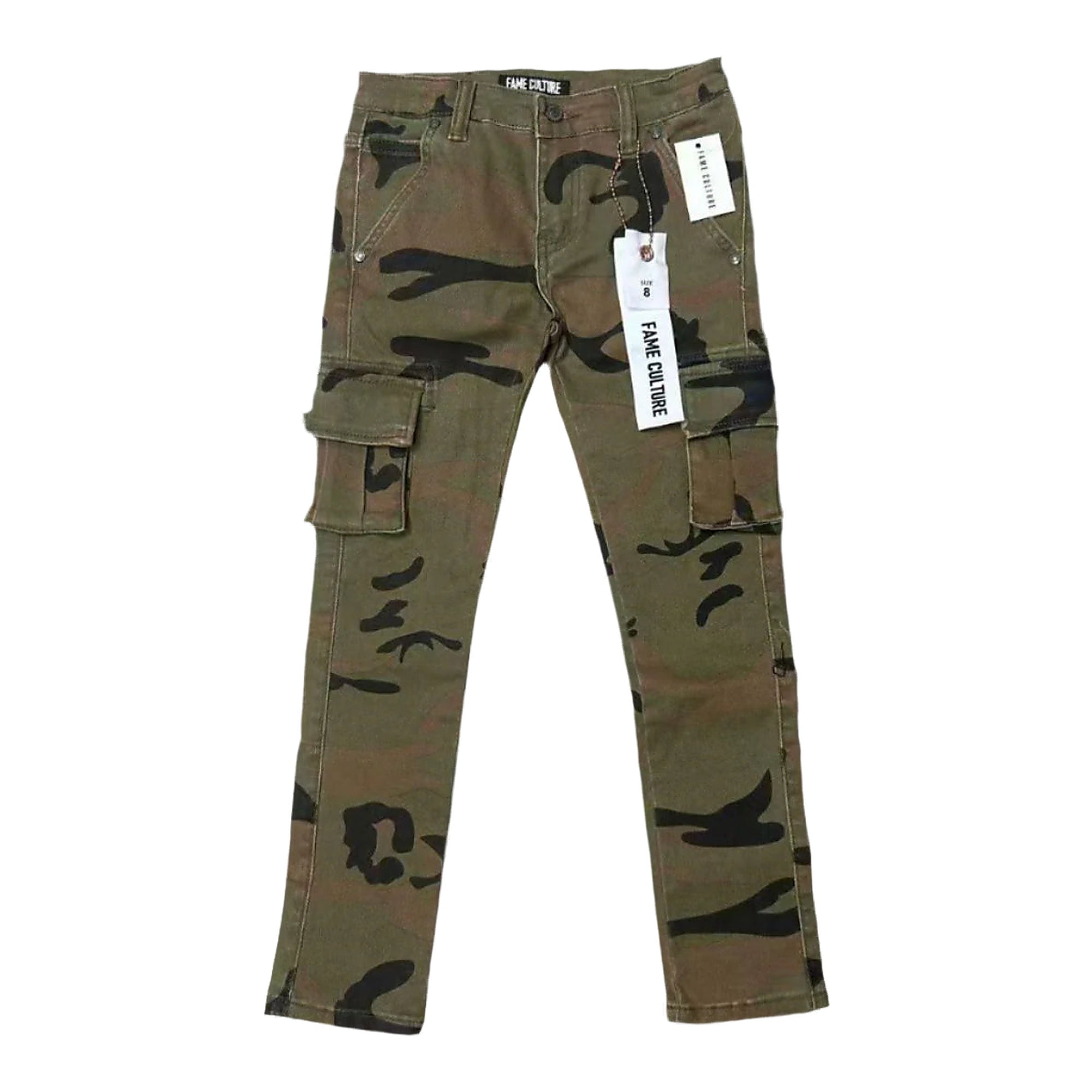 Fame Culture "Militant" Cargo Pants - Camouflage