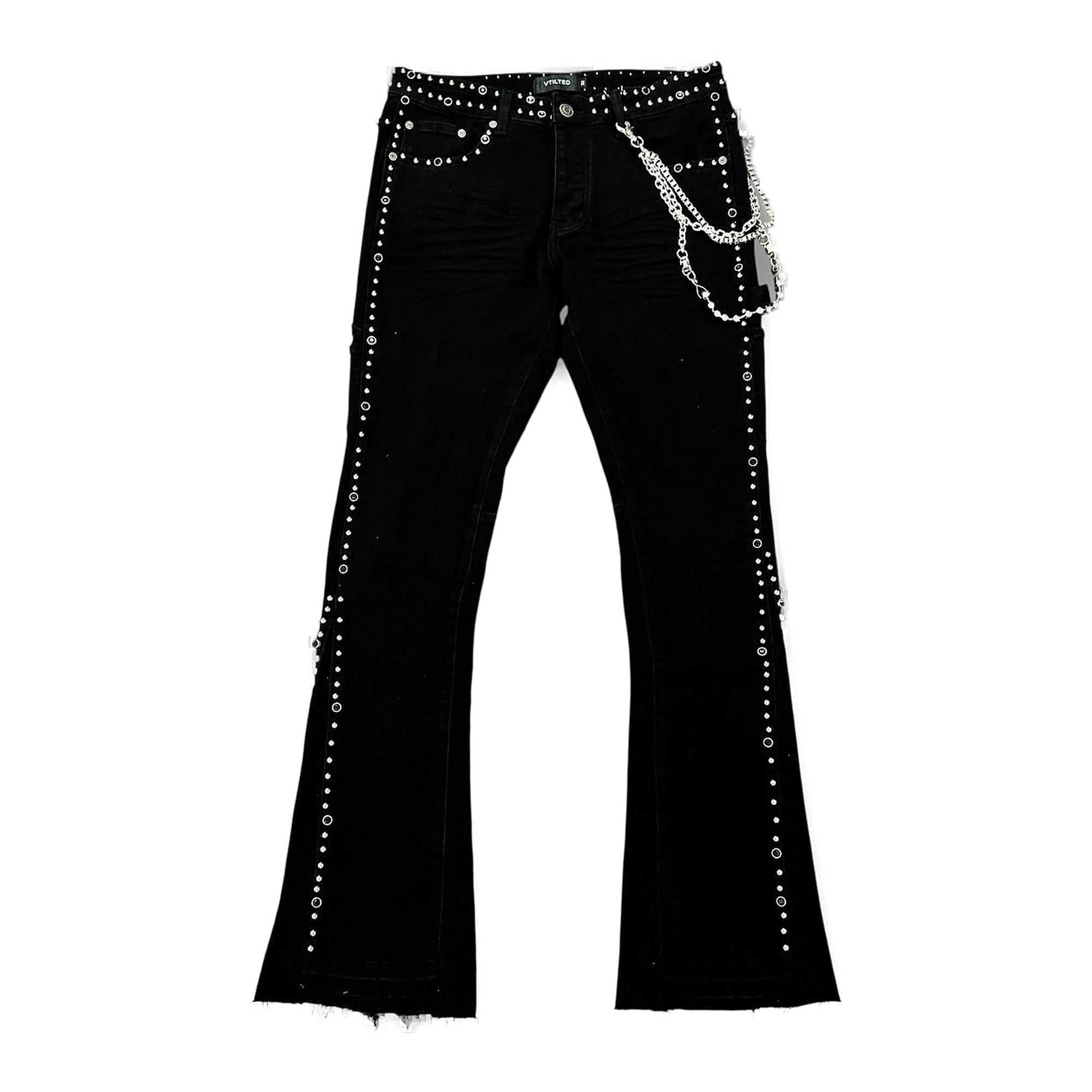 Vtilited Jeans Men's Black Denim Pants