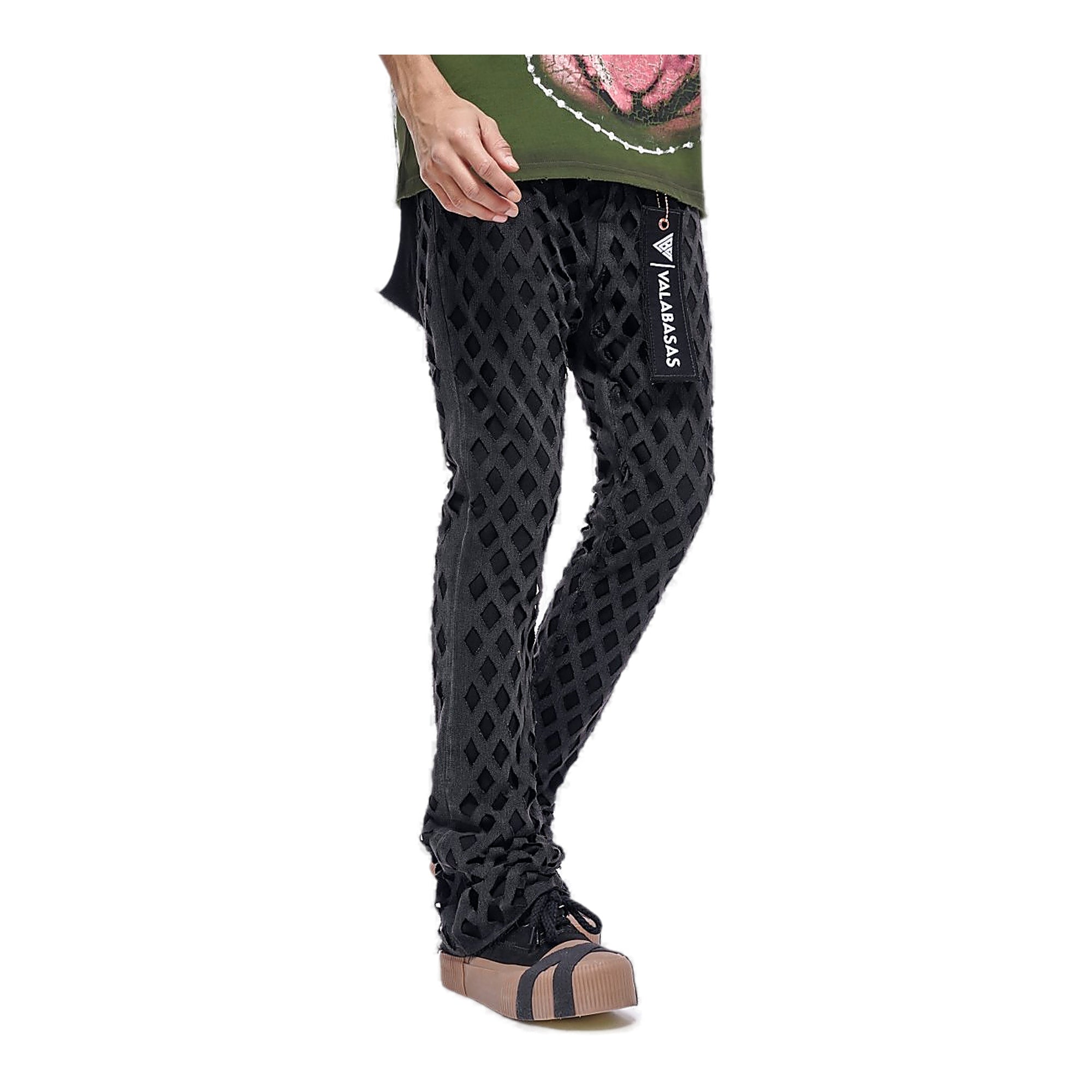 Valabasas Cutout Jeans - Stacked Black