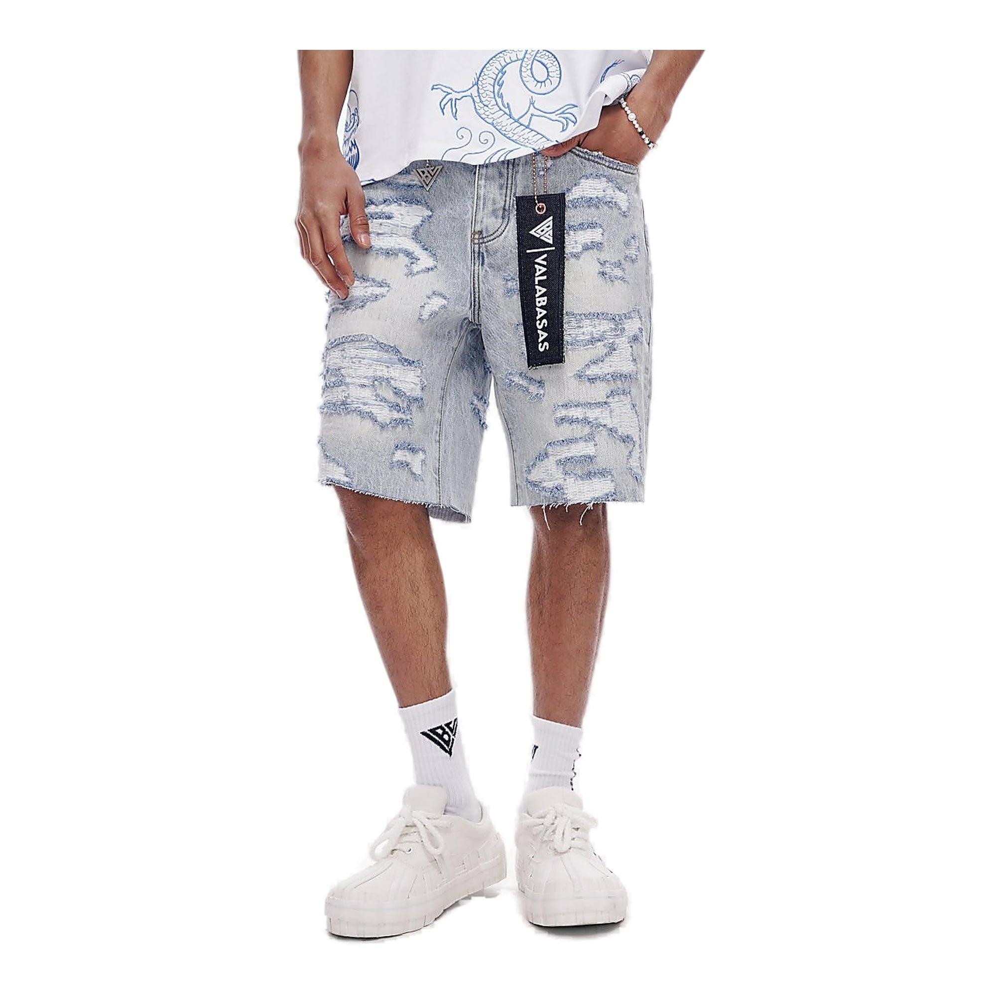 Valabasas Distressed Shorts - Raw Hem