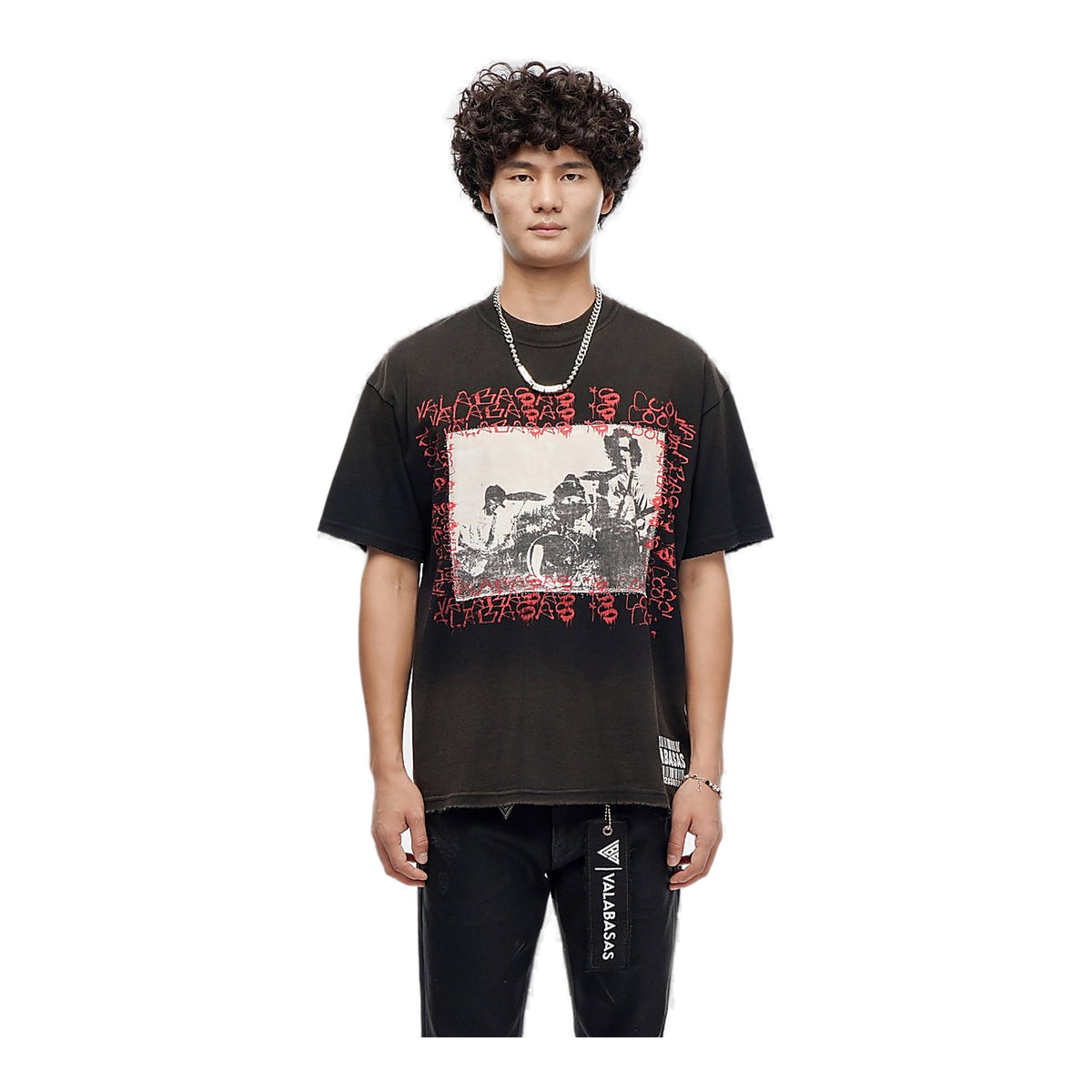 Valabasas Band Graphic T-Shirt - Oversized Black
