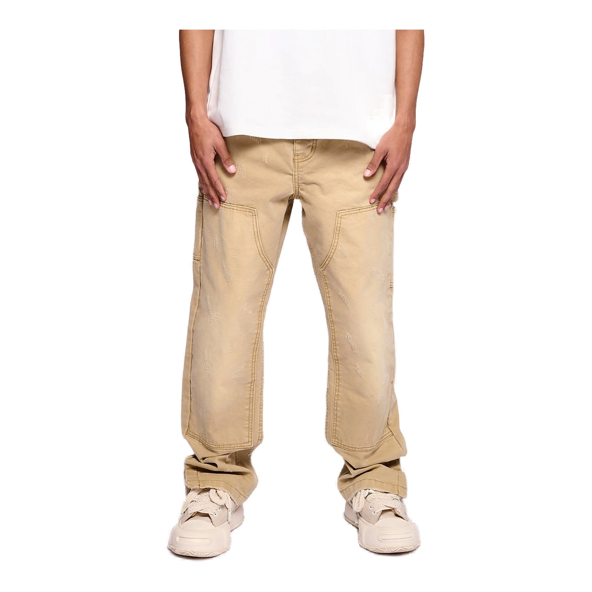 Valabasas Hound Straight Jeans - Beige