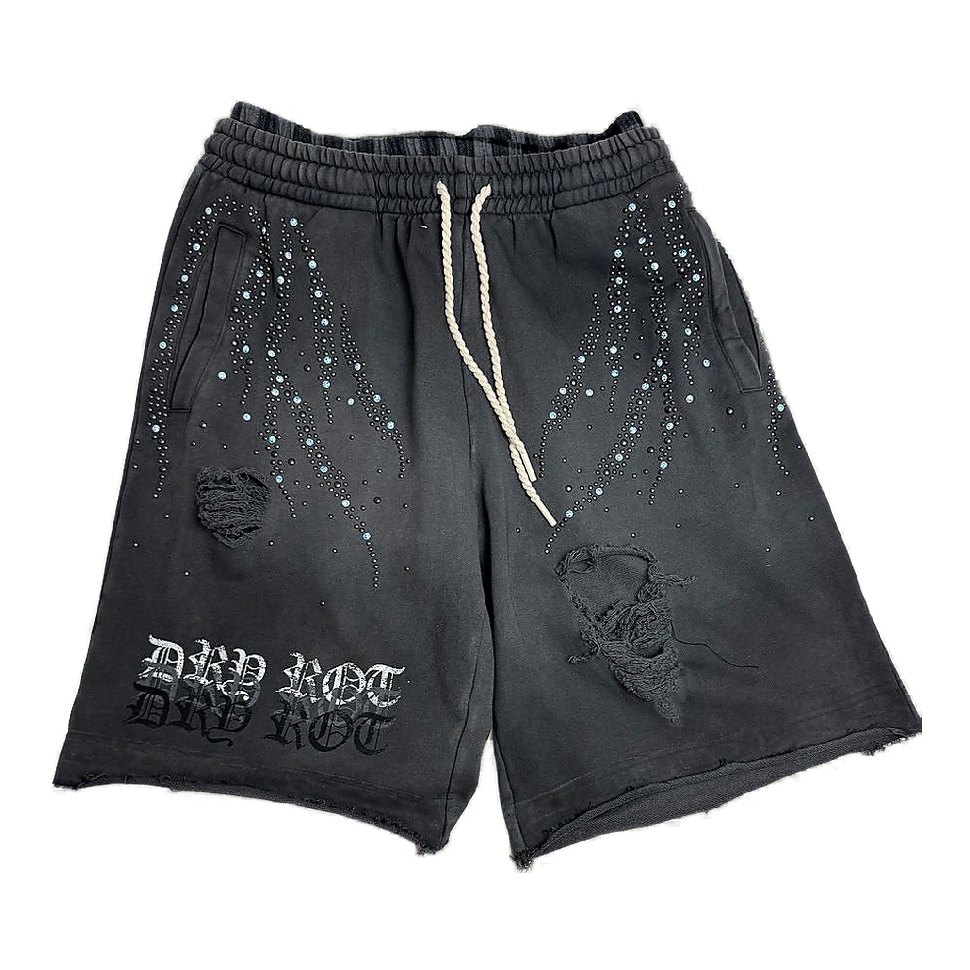 Dry Rot Midnight Fray Shorts - Black