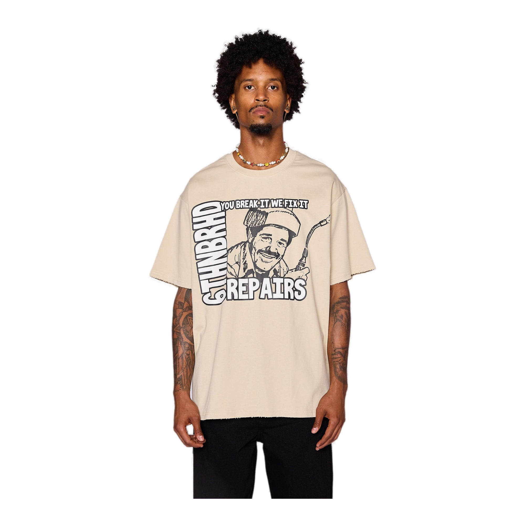 6Th Nbrhd High Octane Men's T-Shirt - Beige