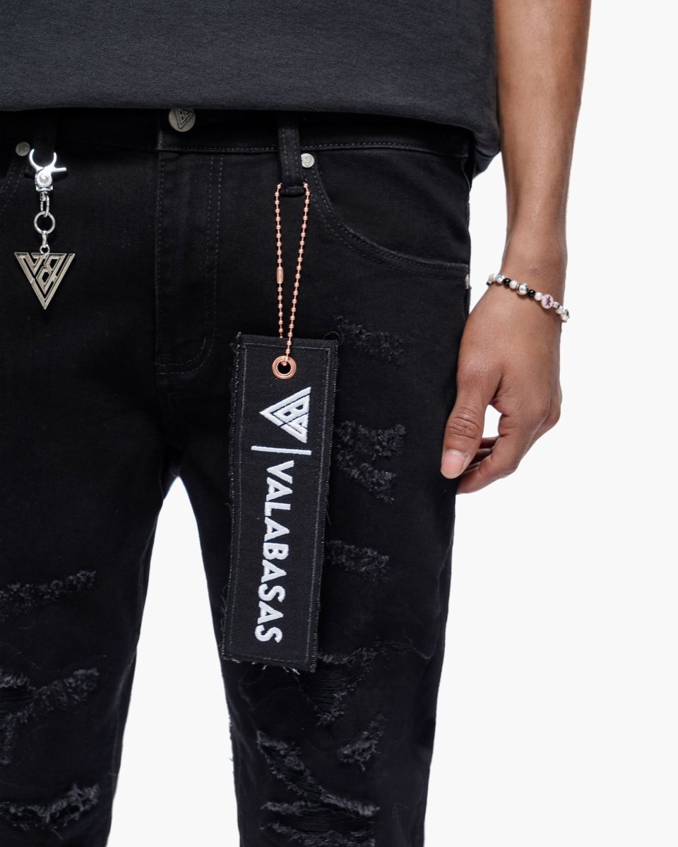 Valabasas Tag Jeans - Reinforced Stitching Jet Black