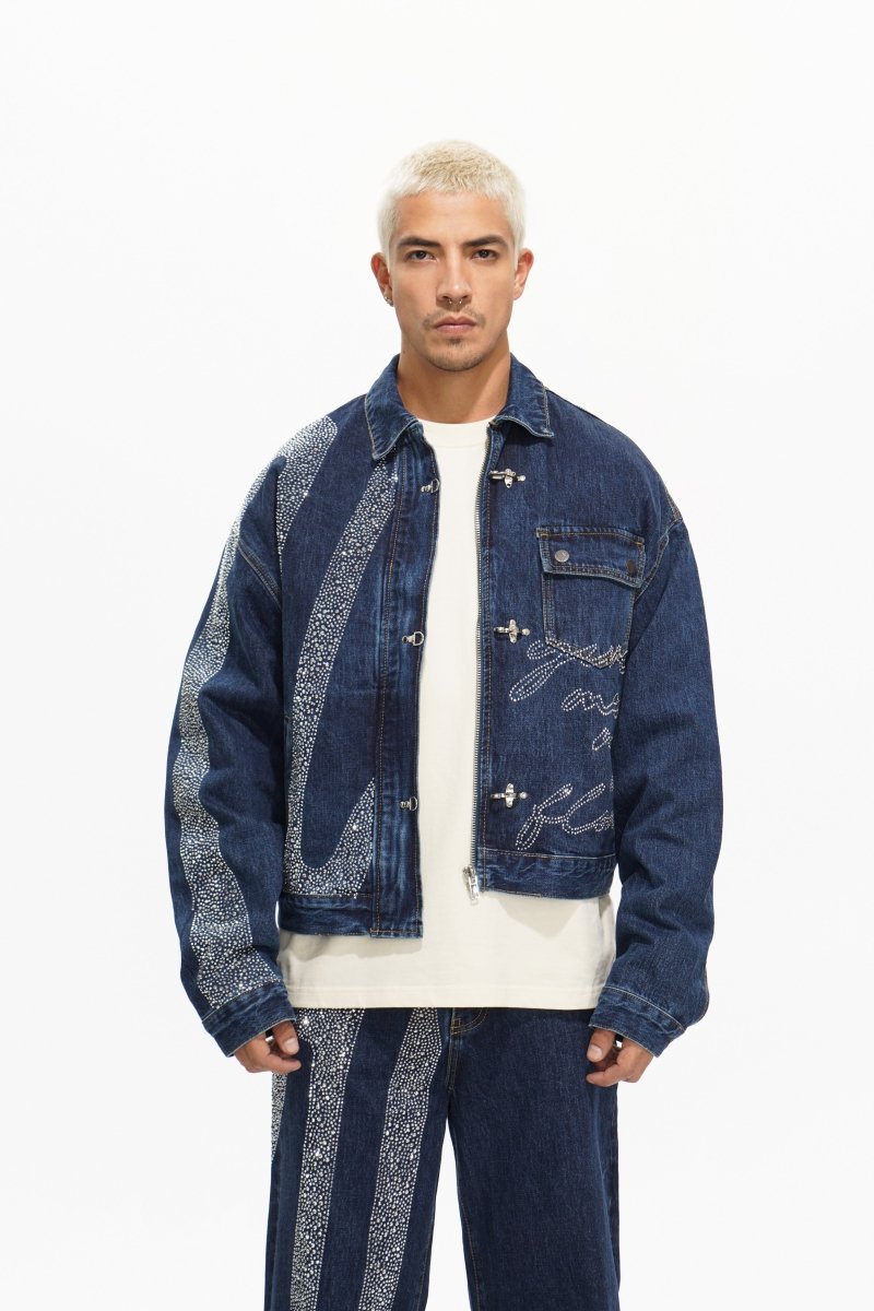 Encrypted Jacket Denim Blue - Valabasas