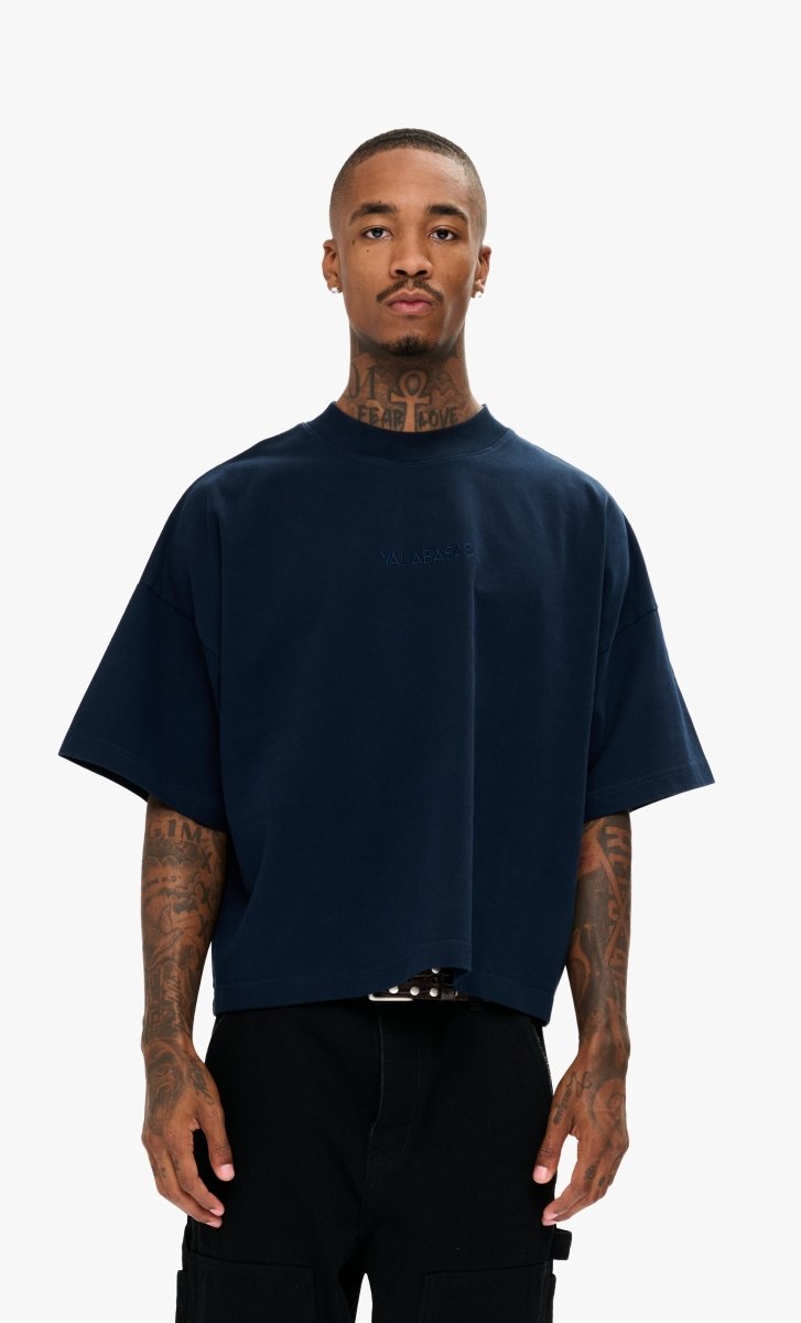 Essential Crop Tee Navy - Valabasas