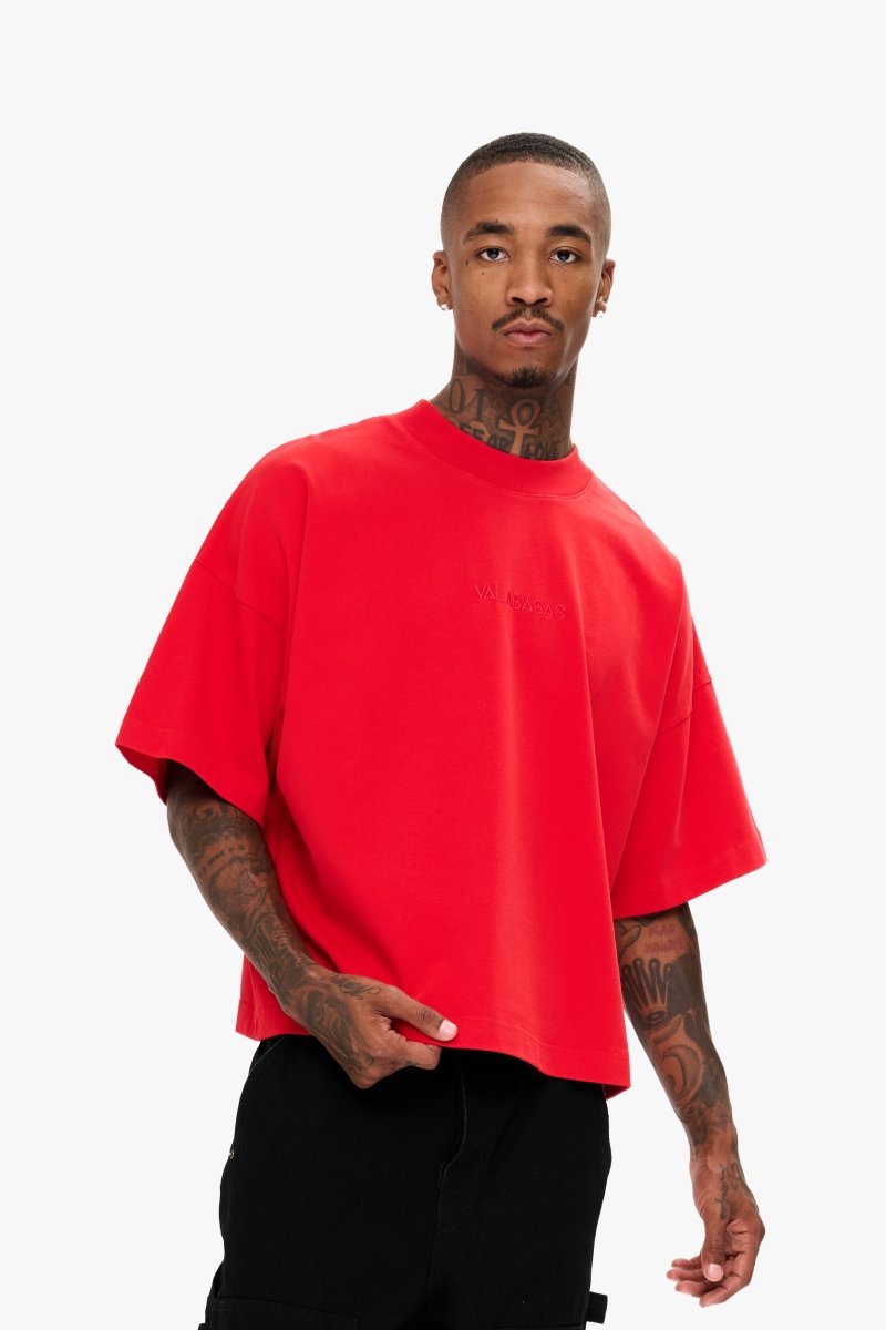 Essential Crop Tee Red - Valabasas