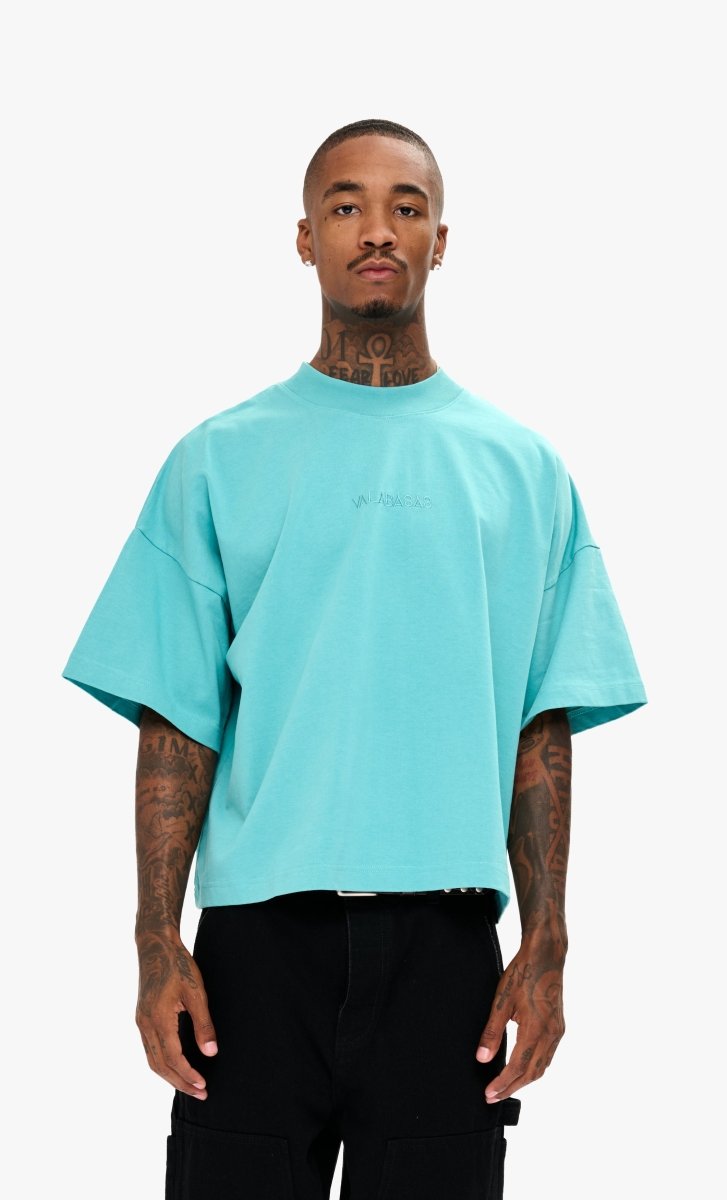 Essential Crop Tee Turquoise - Valabasas