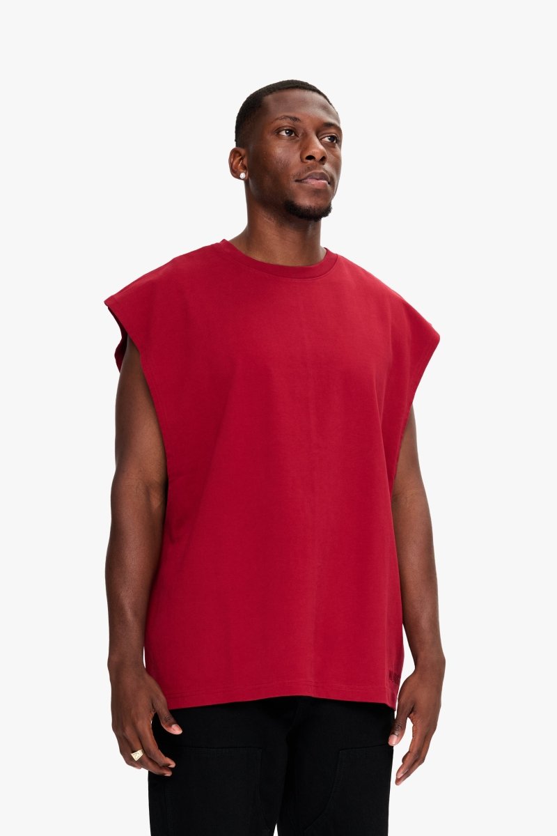 Essential Sleeveless Tee Bloodstone - Valabasas