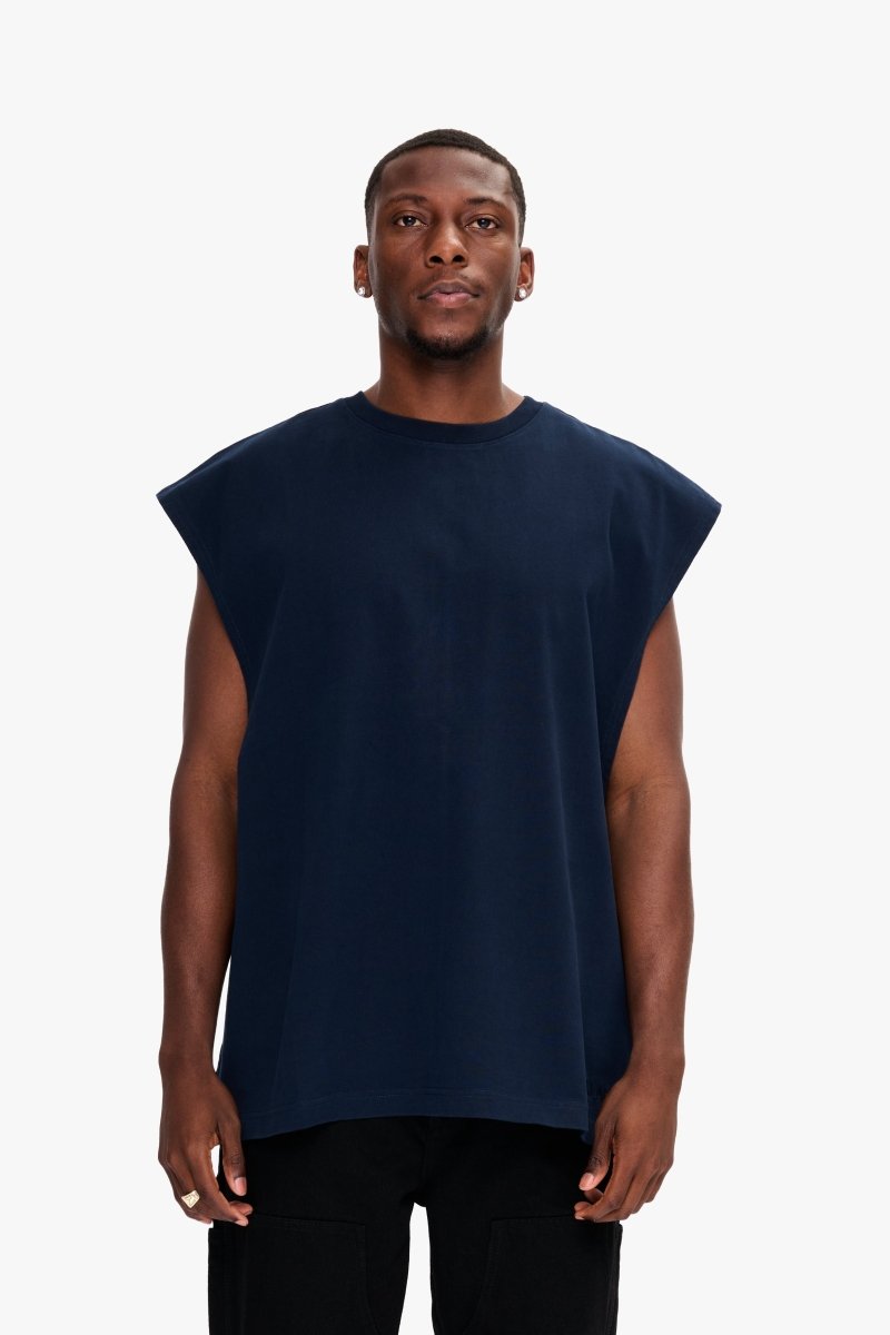 Essential Sleeveless Tee Navy - Valabasas