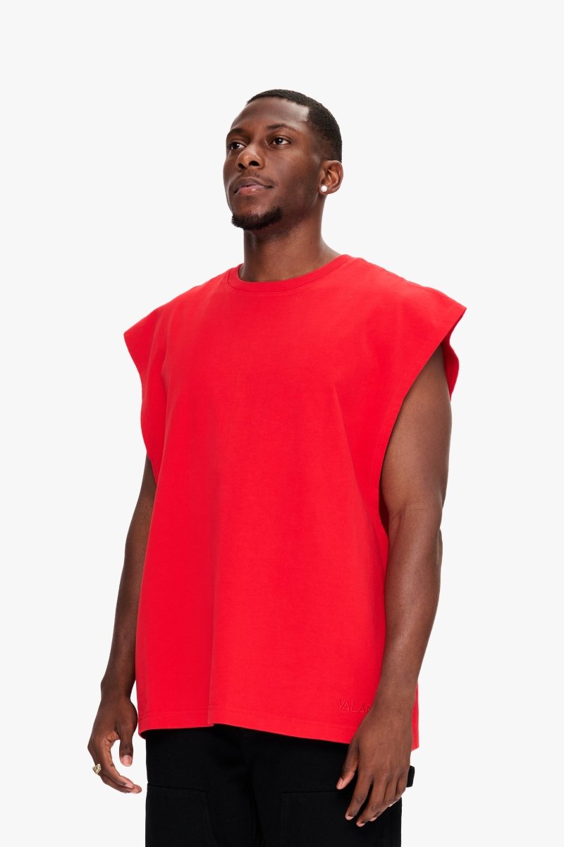 Essential Sleeveless Tee Red - Valabasas