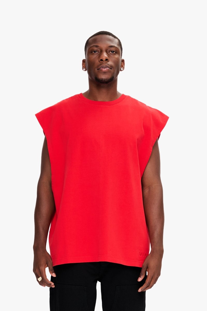 Essential Sleeveless Tee Red - Valabasas