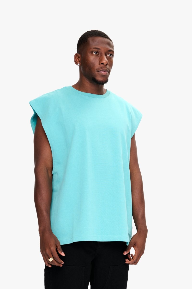 Essential Sleeveless Tee Turquoise - Valabasas