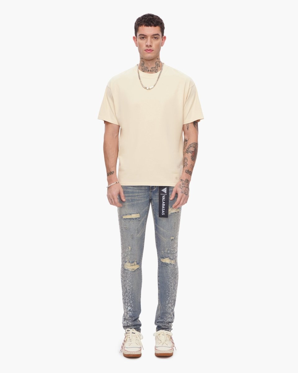 Essential Tank Beige Tee - Valabasas