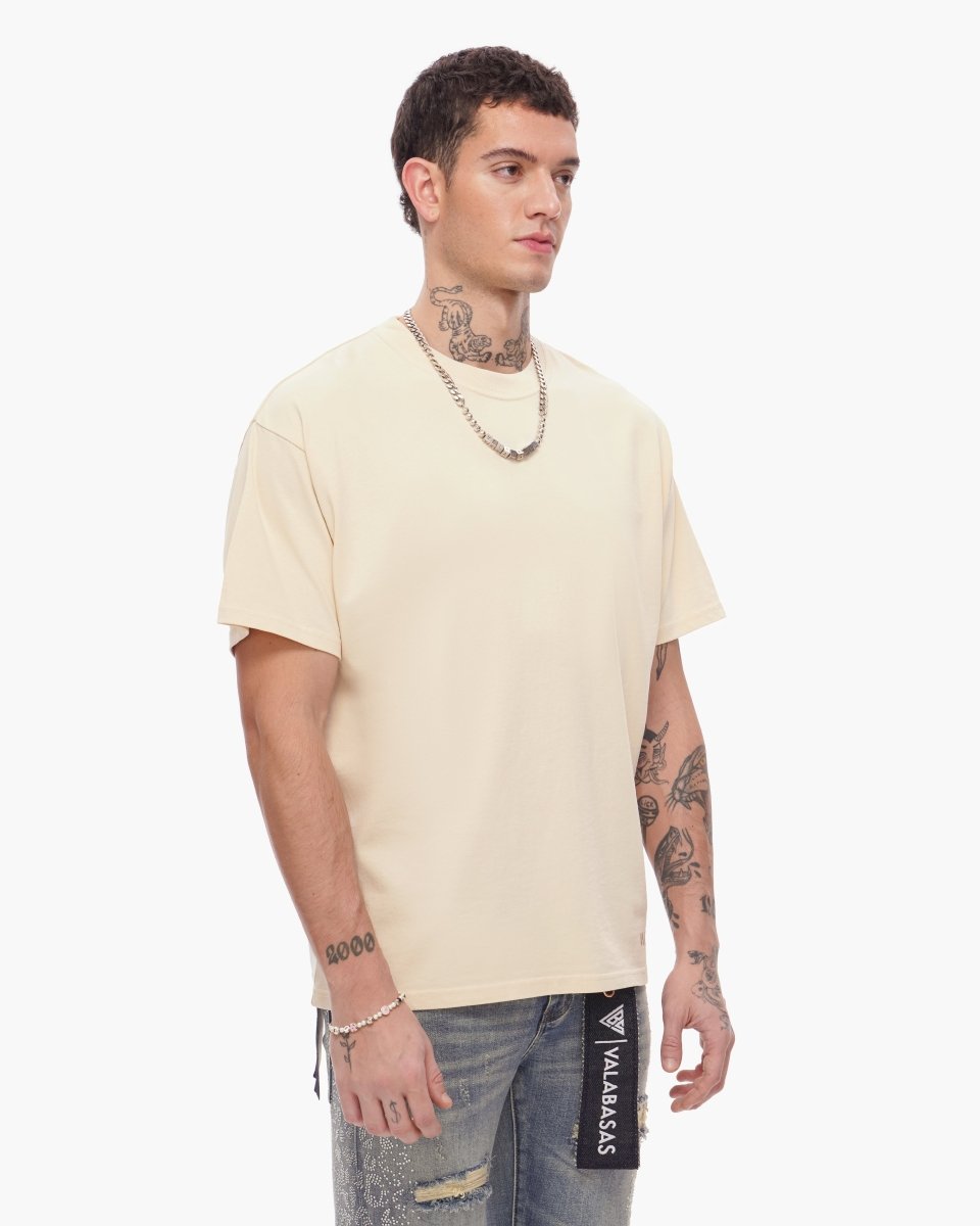 Essential Tank Beige Tee - Valabasas