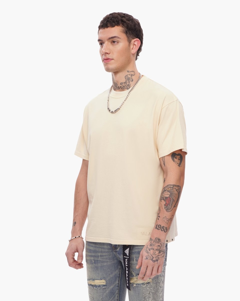Essential Tank Beige Tee - Valabasas