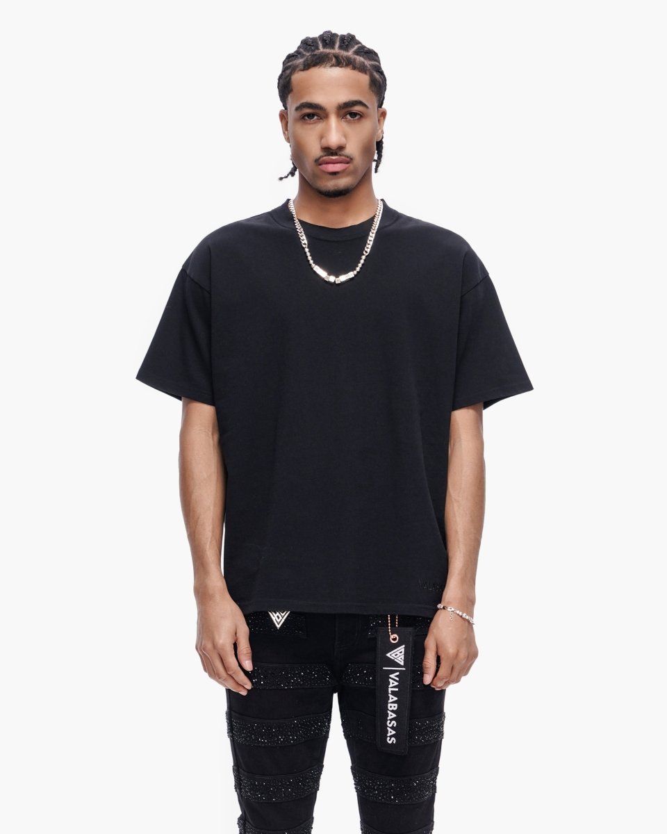 Essential Tank Black Tee - Valabasas