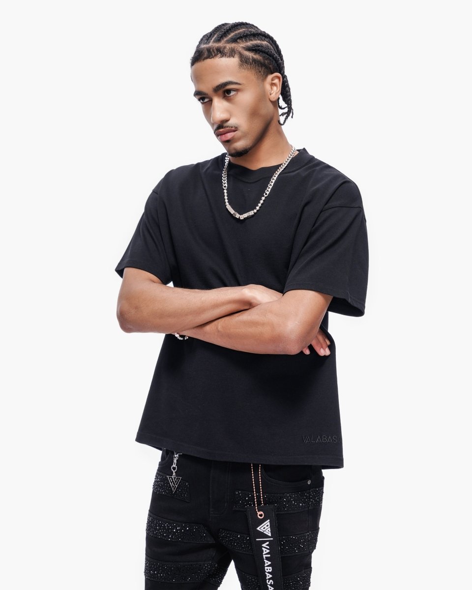 Essential Tank Black Tee - Valabasas