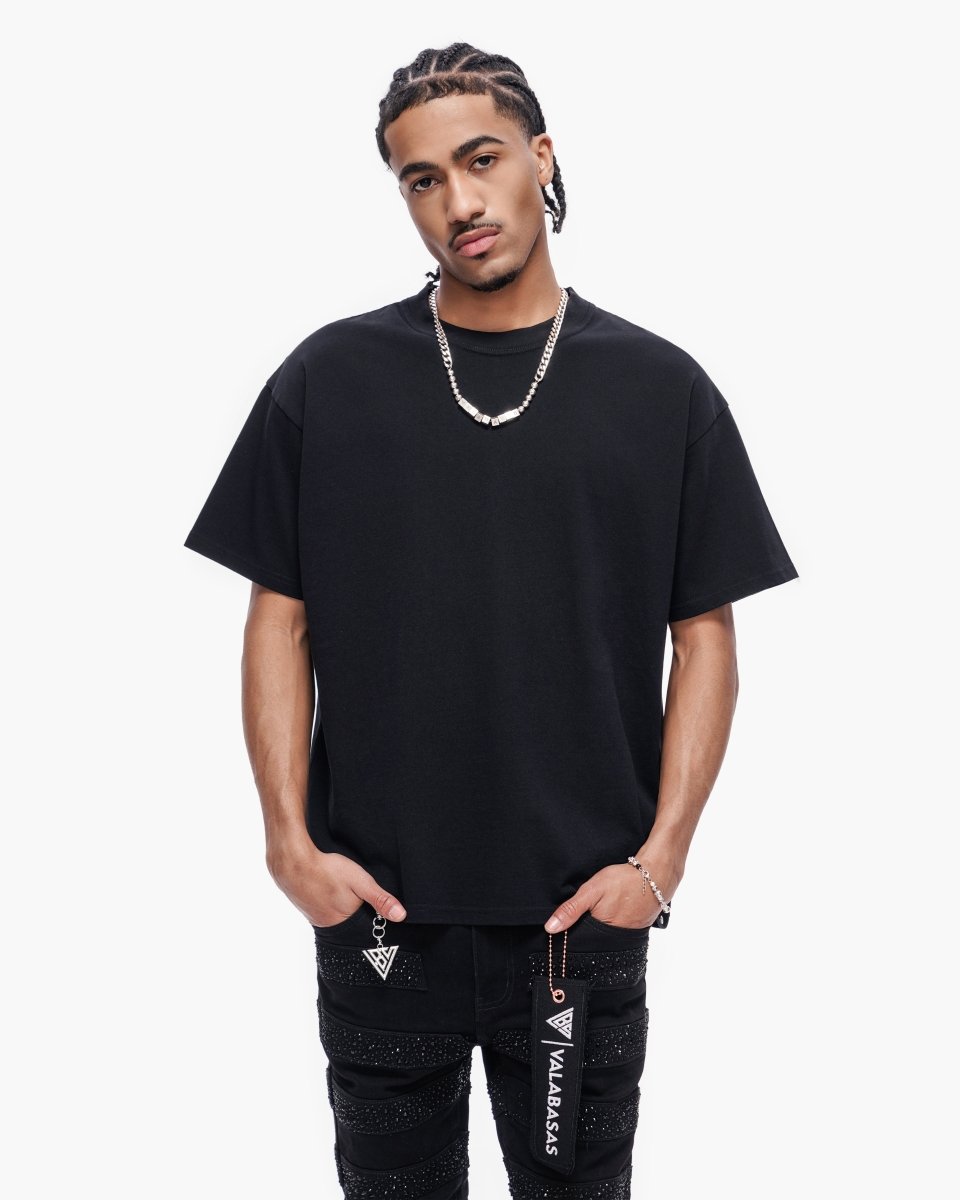 Essential Tank Black Tee - Valabasas