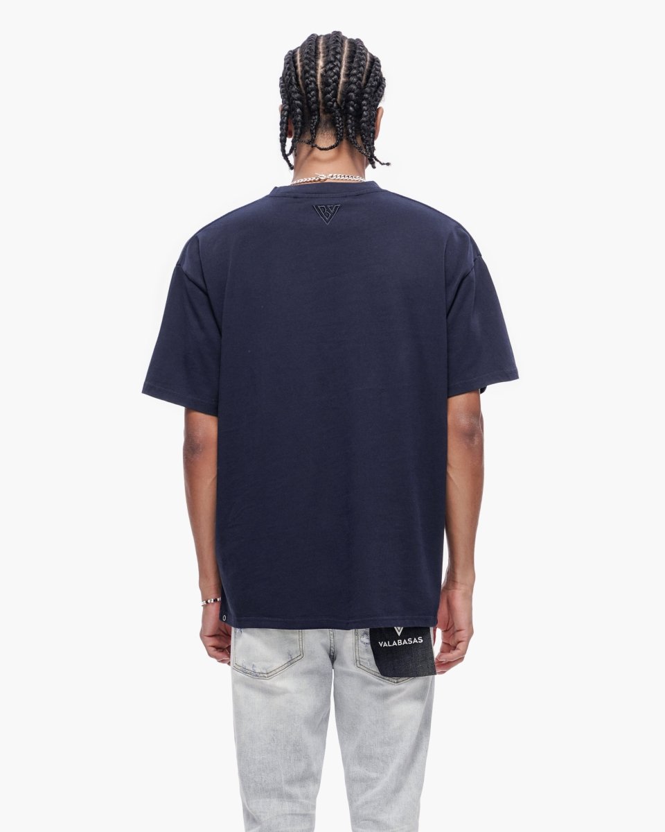 Essential Tank Navy Blue Tee - Valabasas