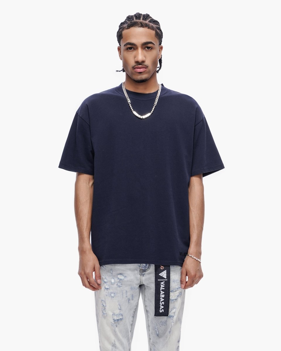 Essential Tank Navy Blue Tee - Valabasas