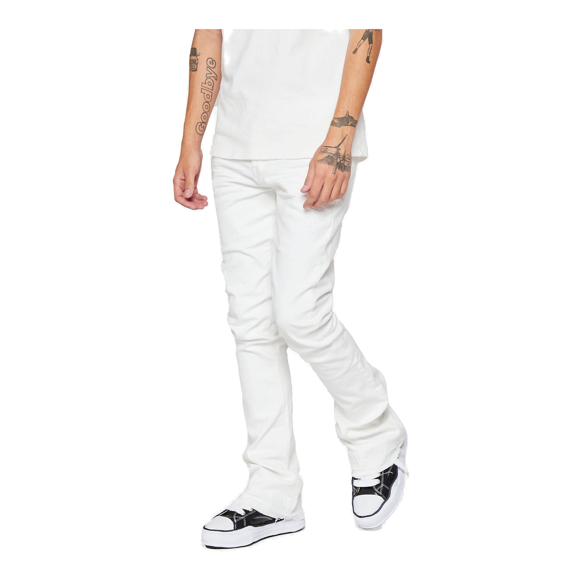6Thneighborhood Logo Jeans - Stacked