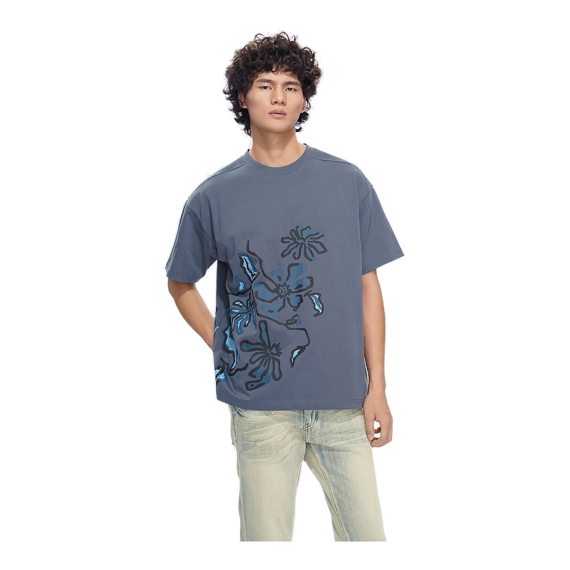 Valabasas Plucked Tee Men's T-Shirt - Blue