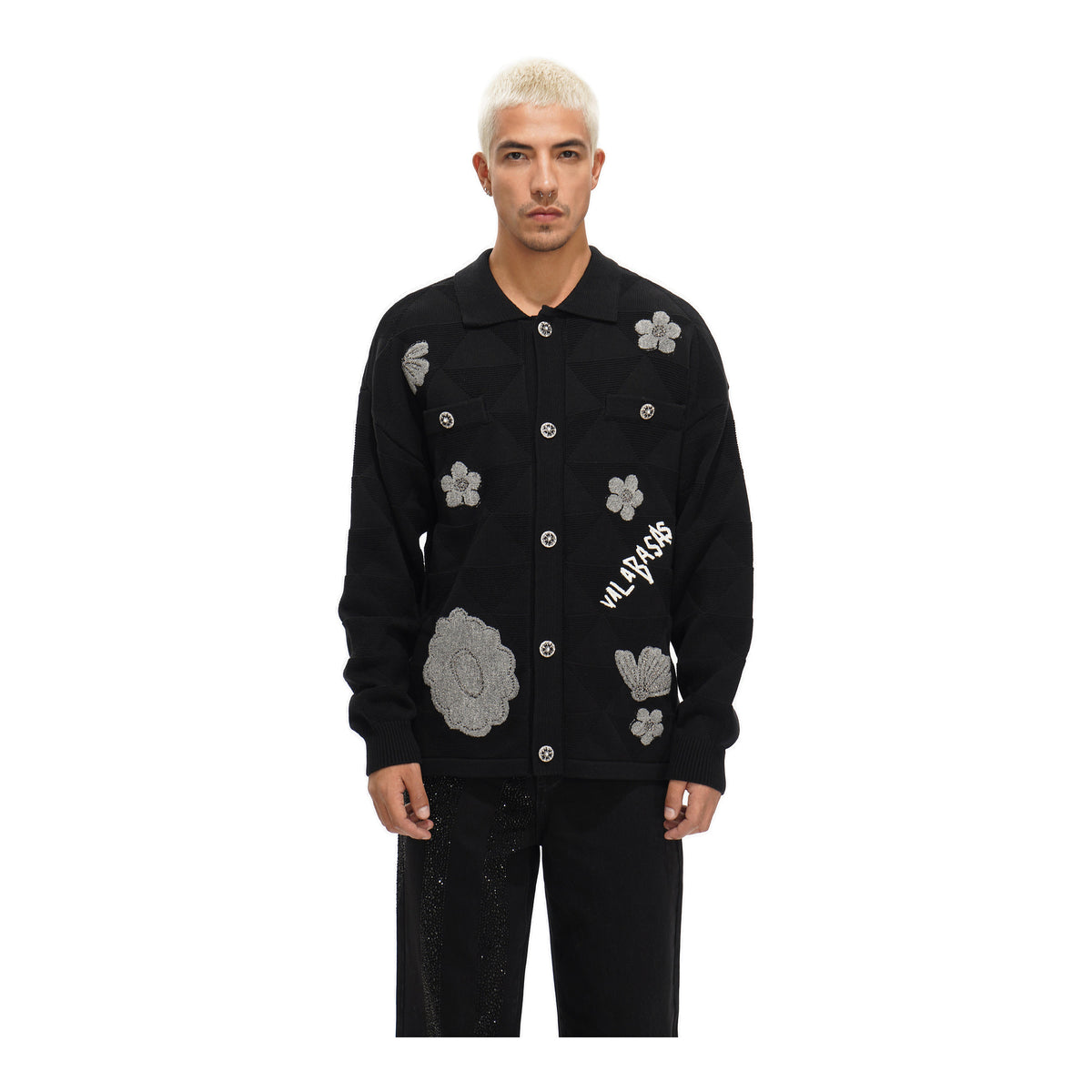 Valabasas Floral Sweater - Graphic Black