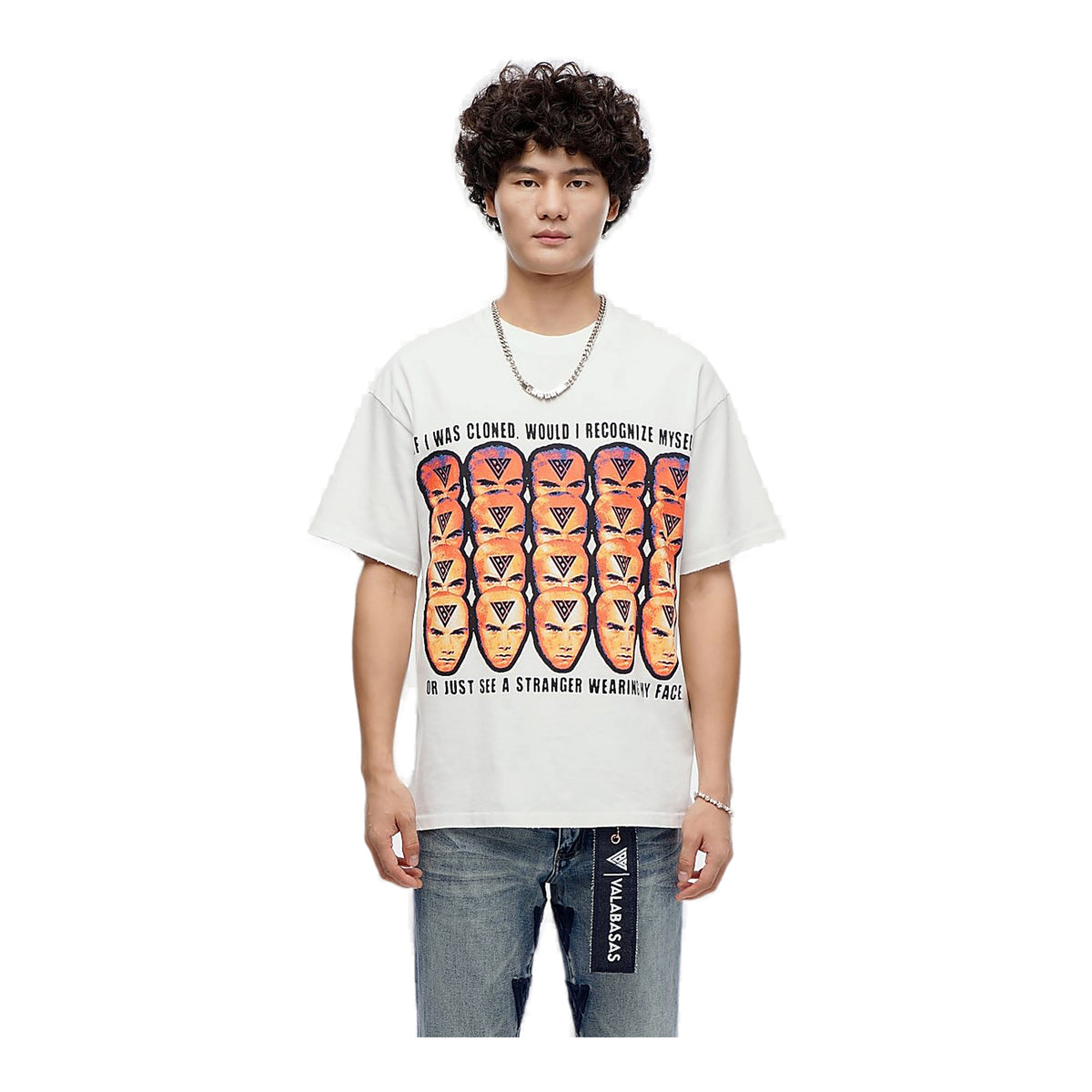 Valabasas Mask T-Shirt - Oversized Fit White