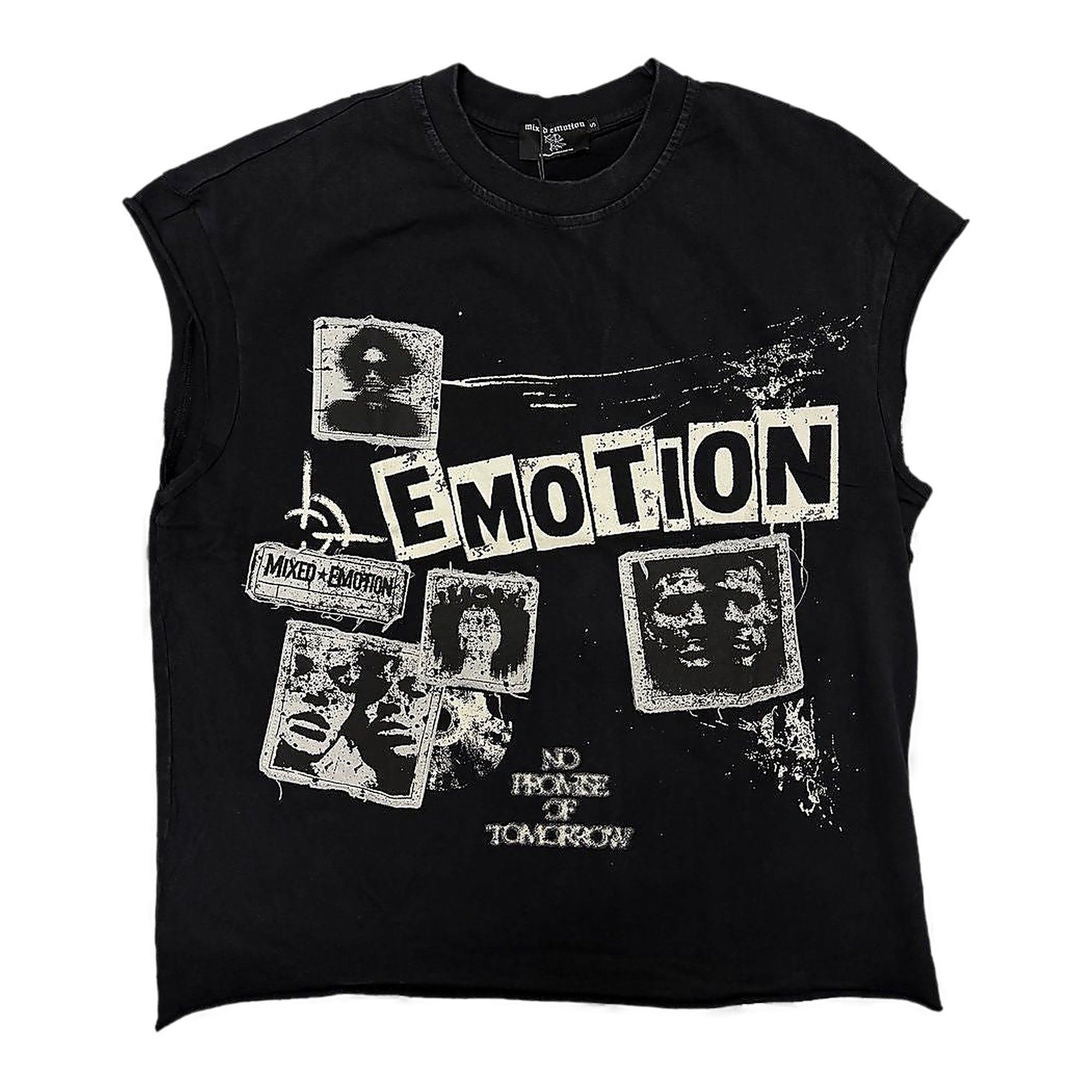 Mixed Emotion Newspaper Tee - Sleeveless