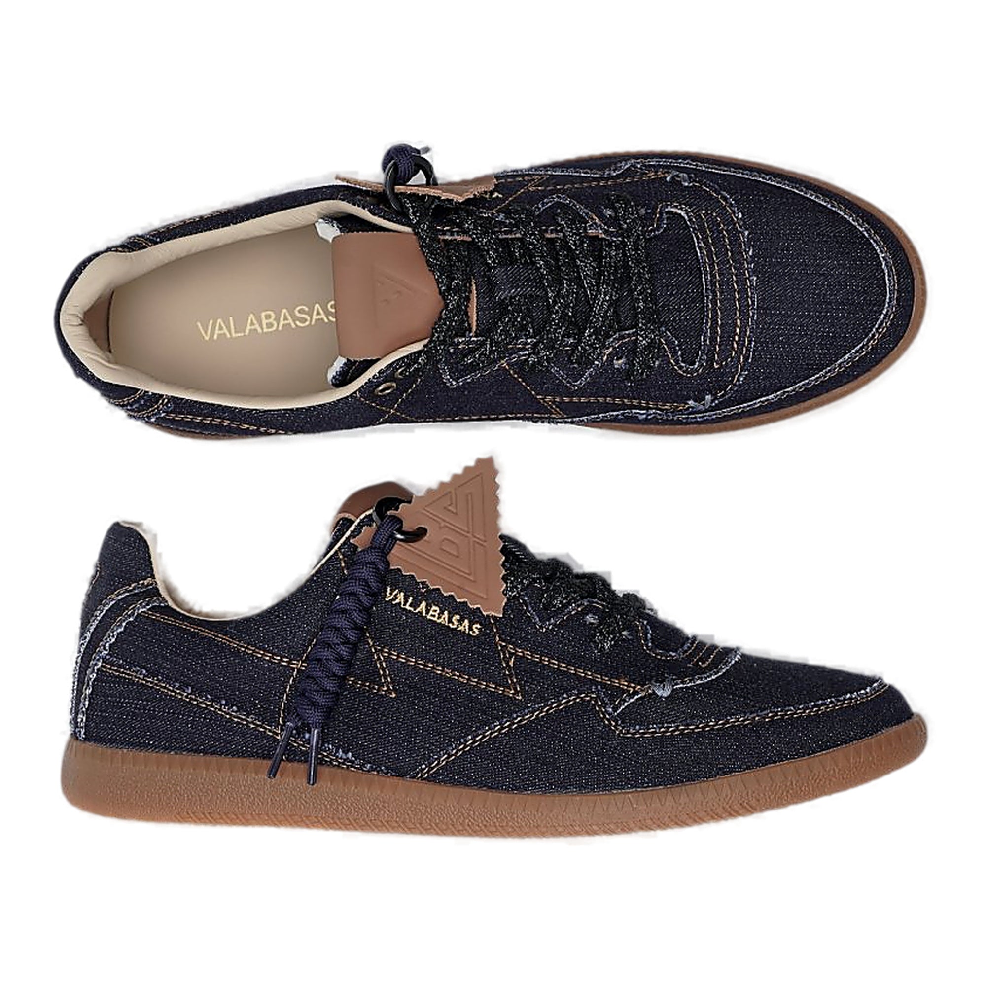 Valabasas Denim Sneakers - Braided Trim