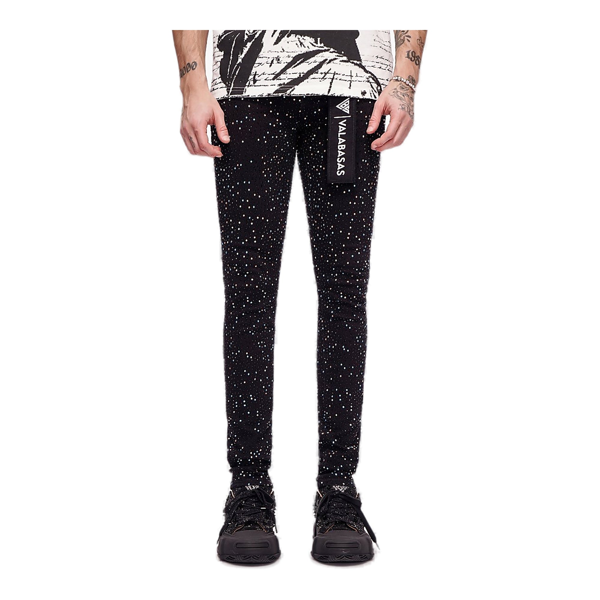 Valabasas Rhinestone Jeans - Distressed