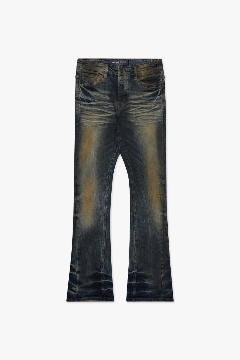 Fax Yellow Vtg Blue Wash Stacked - Valabasas