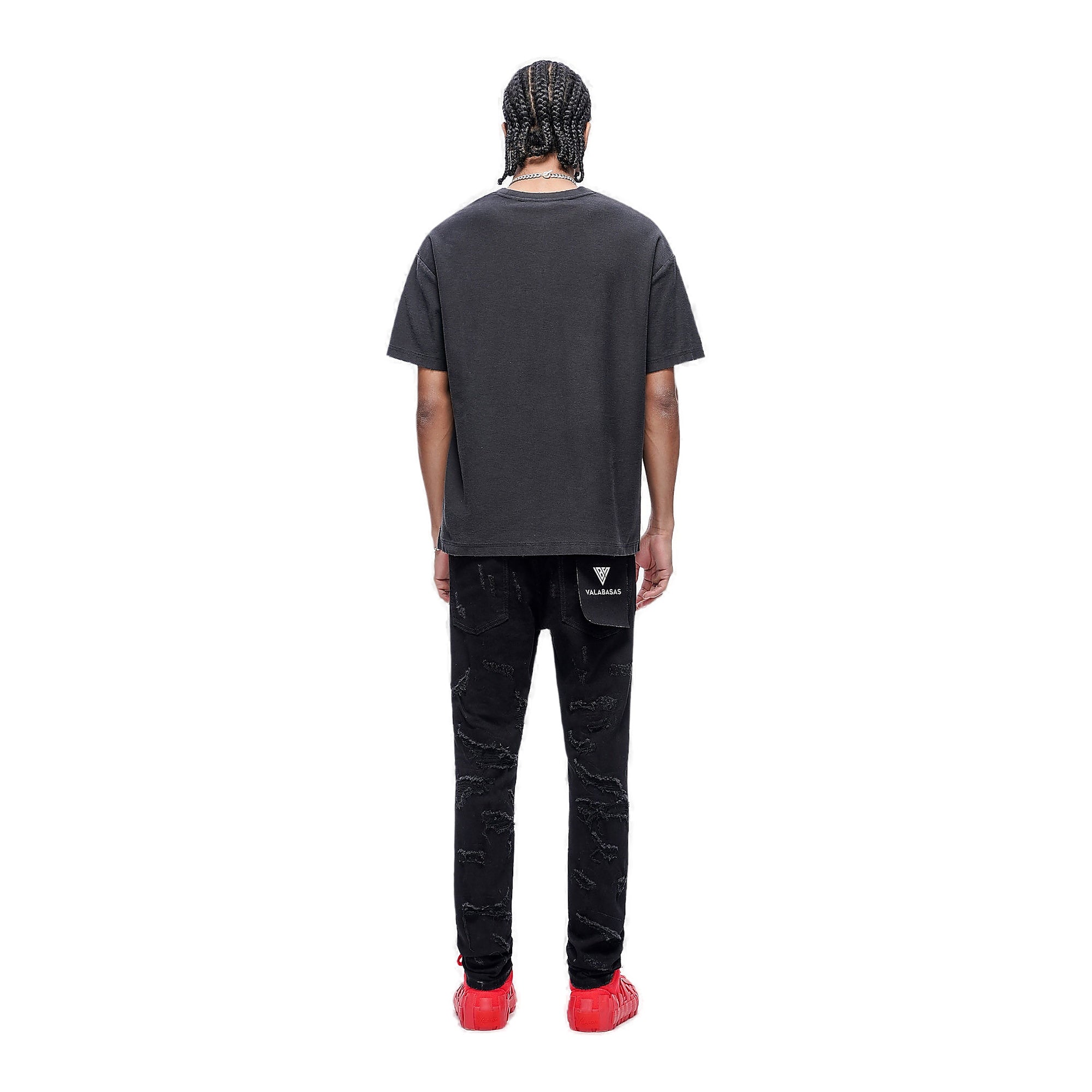 Valabasas Edge Jet Skinny Jeans - Reinforced Stitching Jetblk
