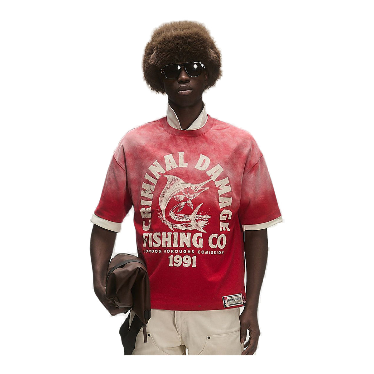 Criminal Damage Fishing Tee - Graphic Washred