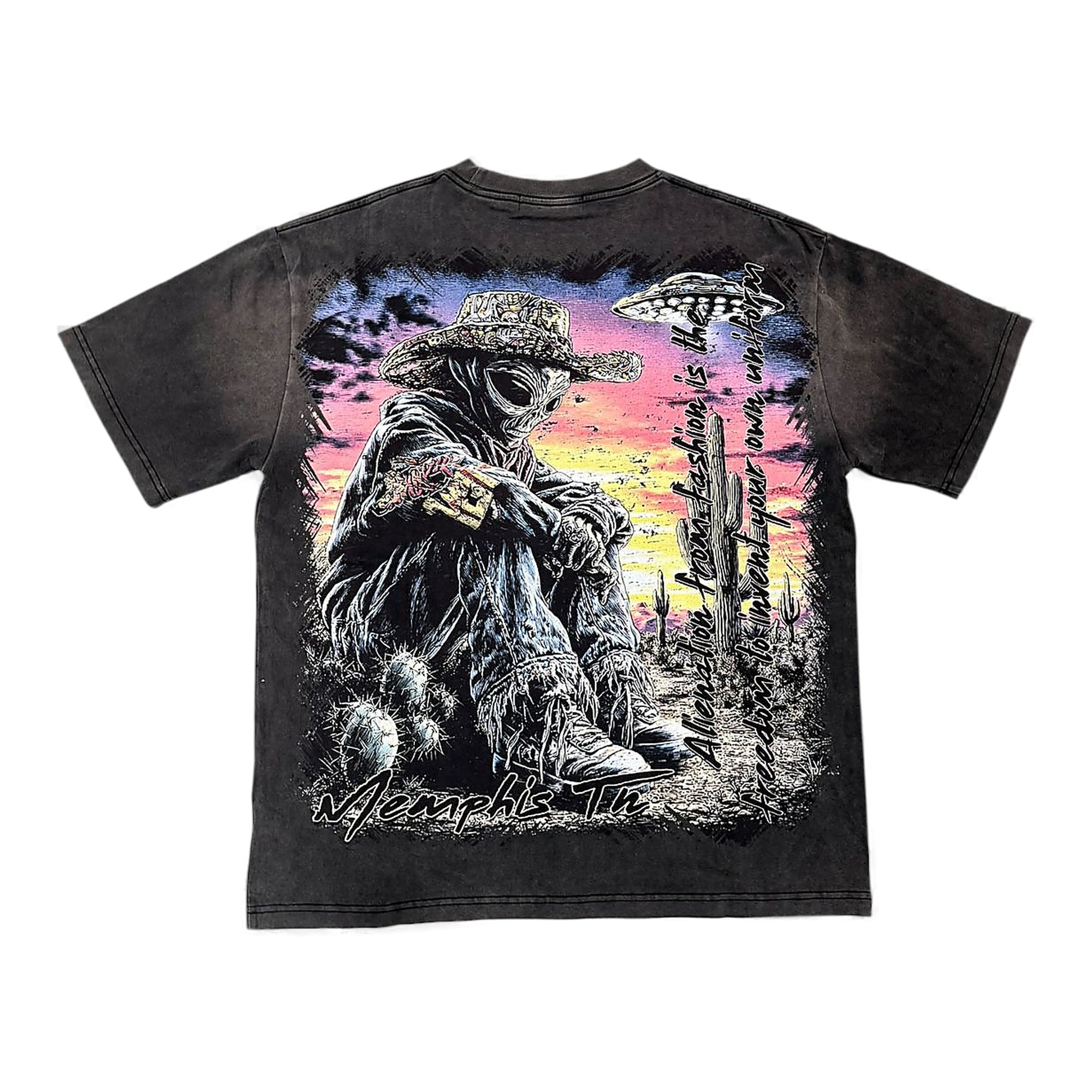 Vtilited Peace T-Shirt - Graphic Blkwash