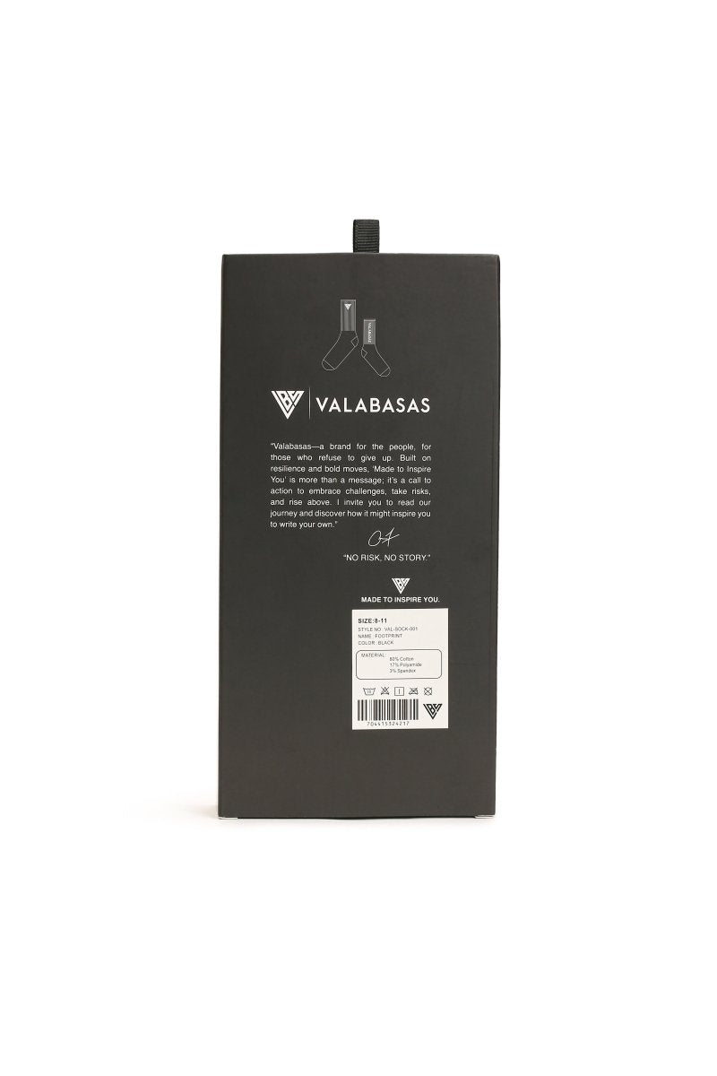Footprint Socks Black - Valabasas