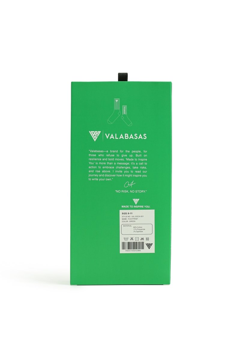 Footprint Socks Green - Valabasas