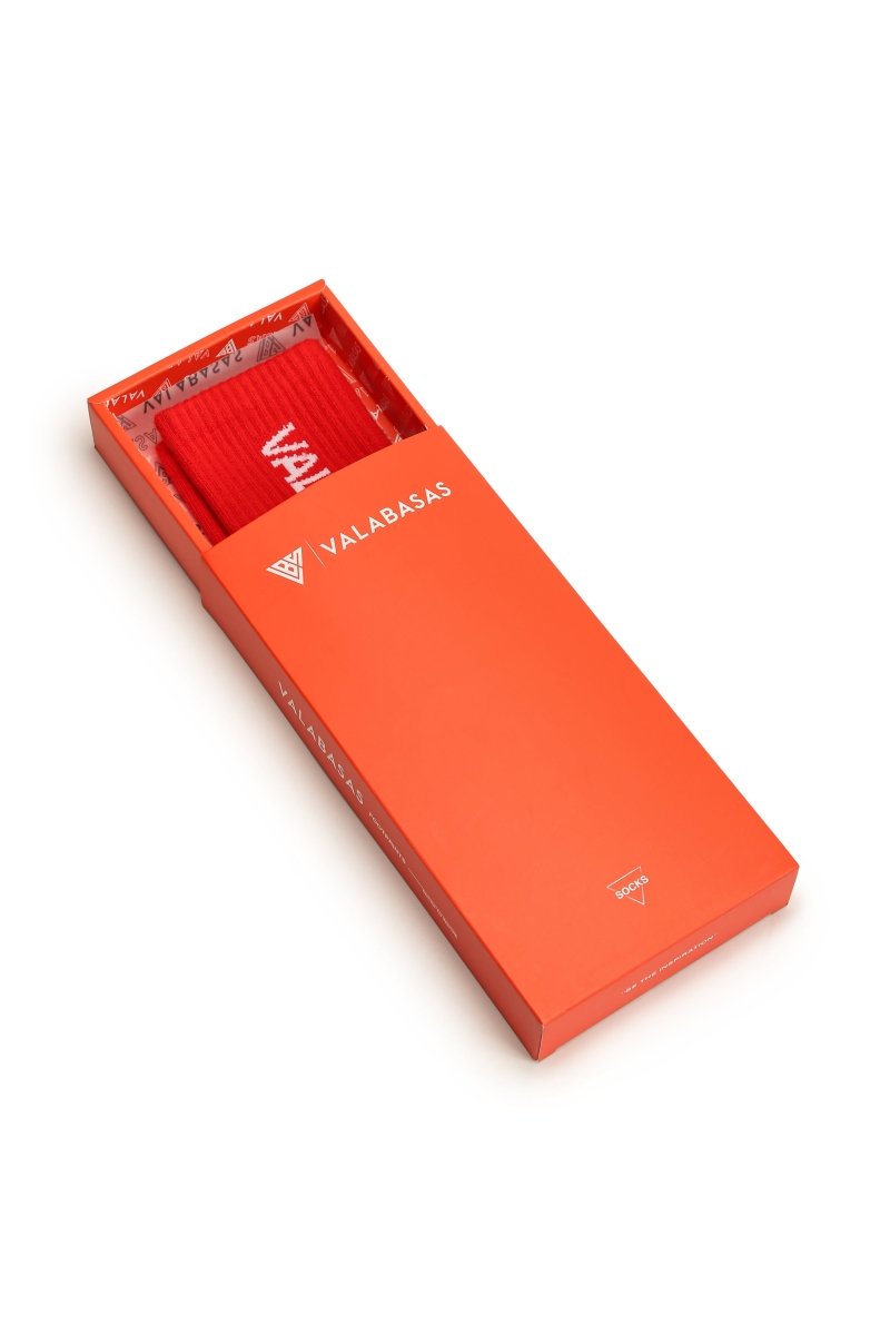 Footprint Socks Red - Valabasas