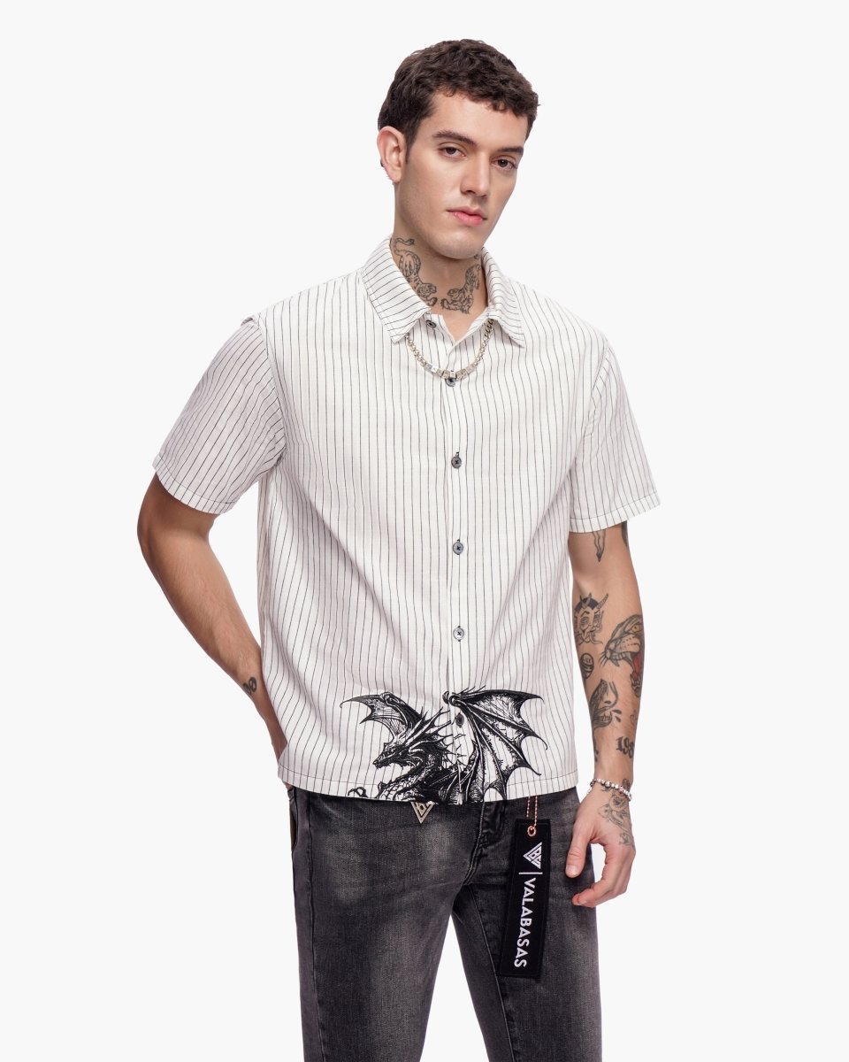 Fugazi Button Down Black/White - Valabasas