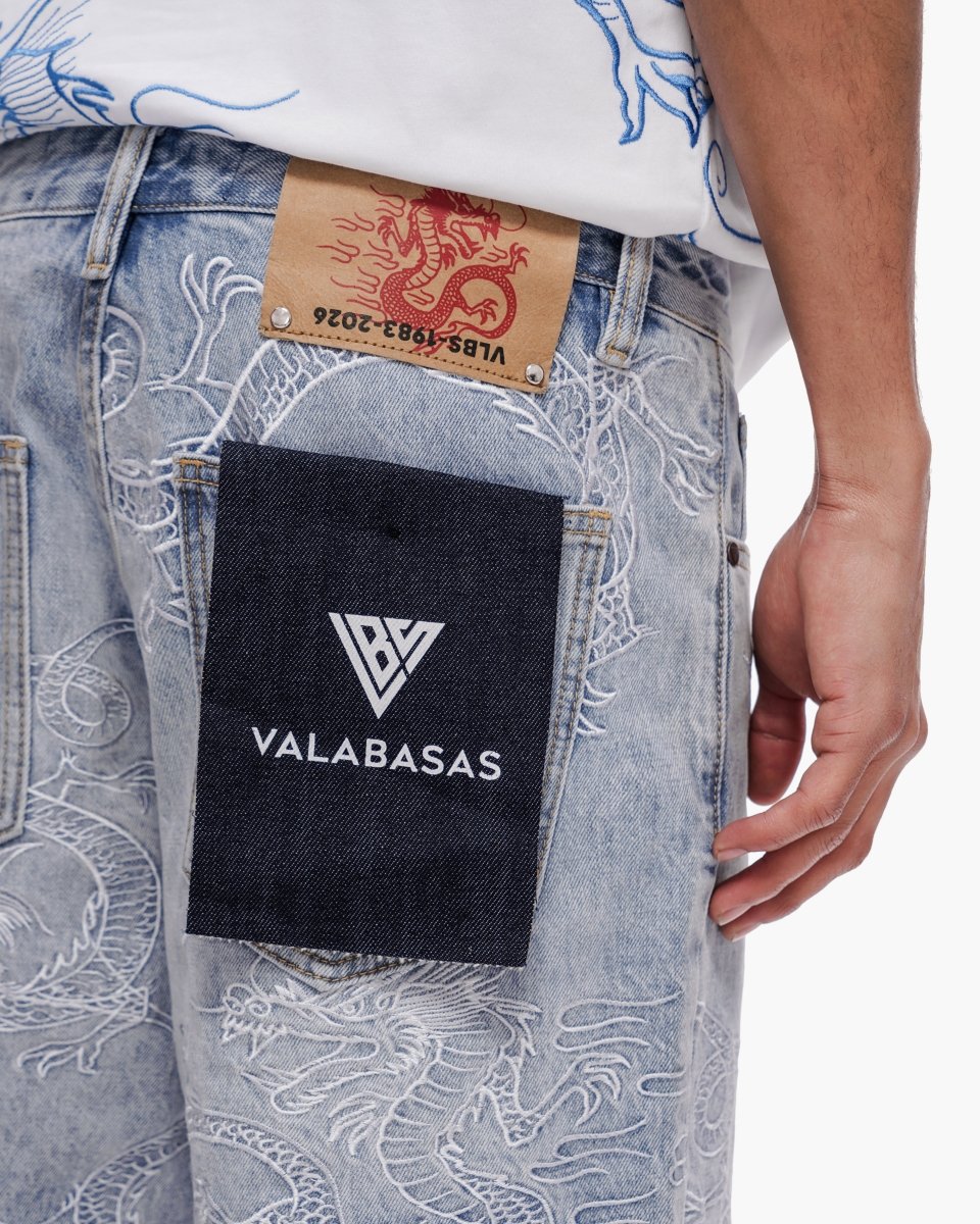 Ganru Shorts Light Blue Wash - Valabasas