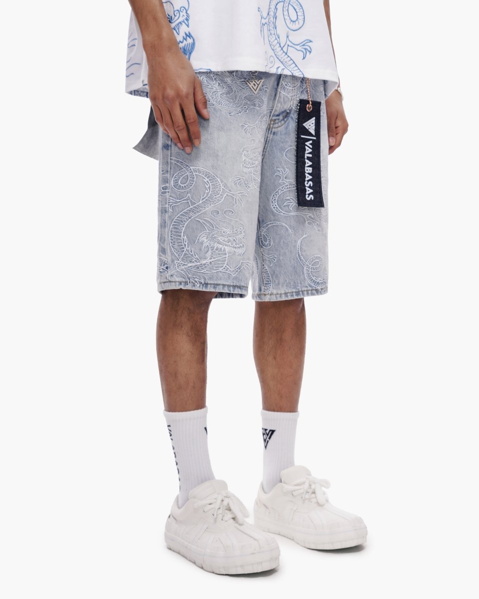 Ganru Shorts Light Blue Wash - Valabasas