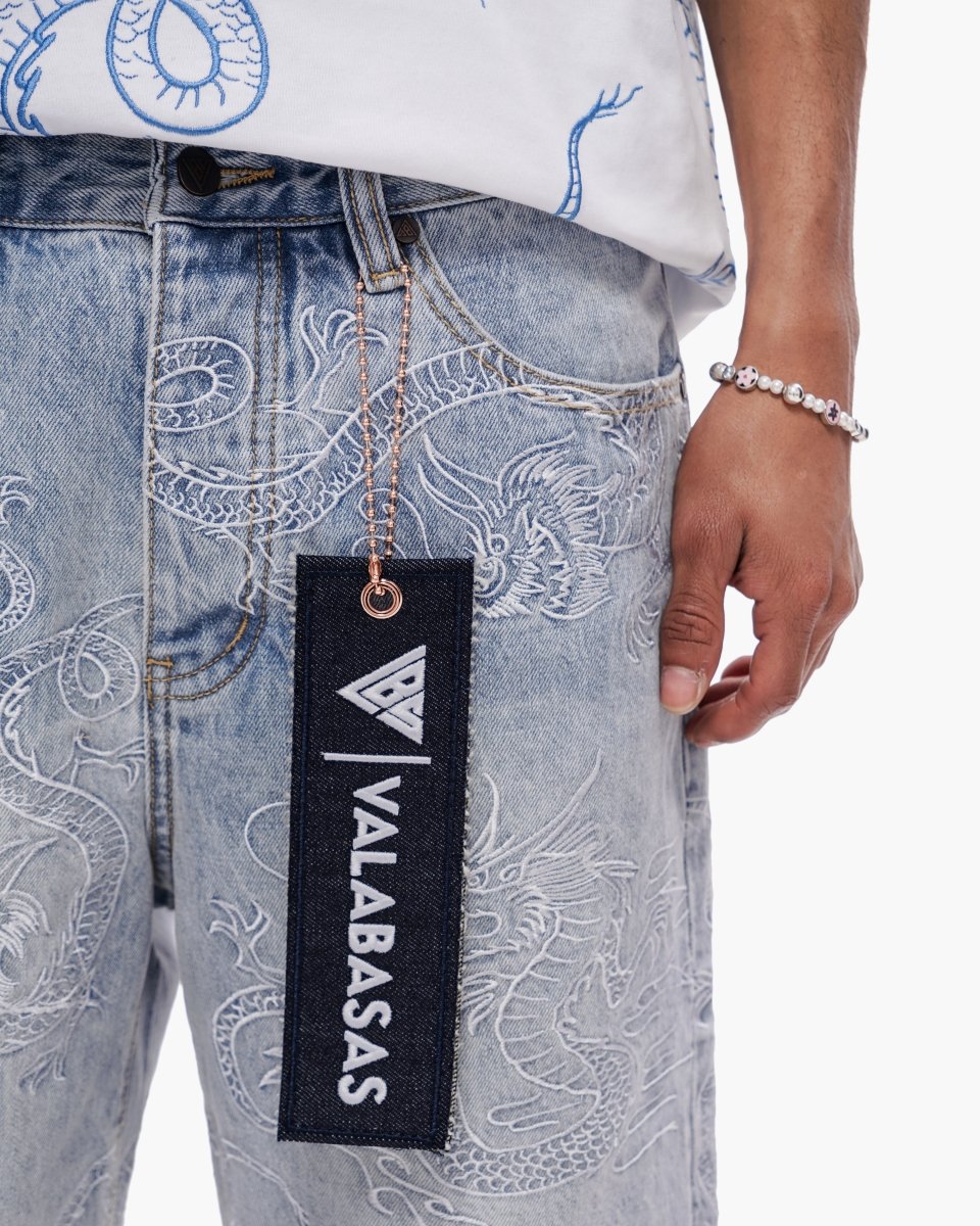 Ganru Shorts Light Blue Wash - Valabasas