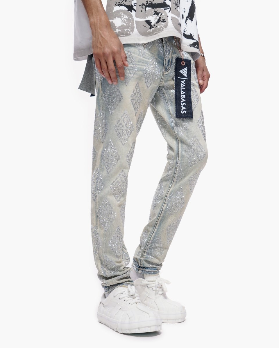 Gather Skinny Light Blue Wash Jeans - Valabasas
