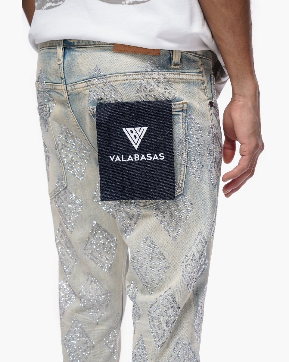 Gather Skinny Light Blue Wash Jeans - Valabasas