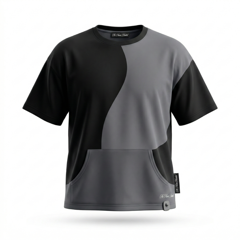 No Name Needed Deja T-Shirt - Patchwork Design