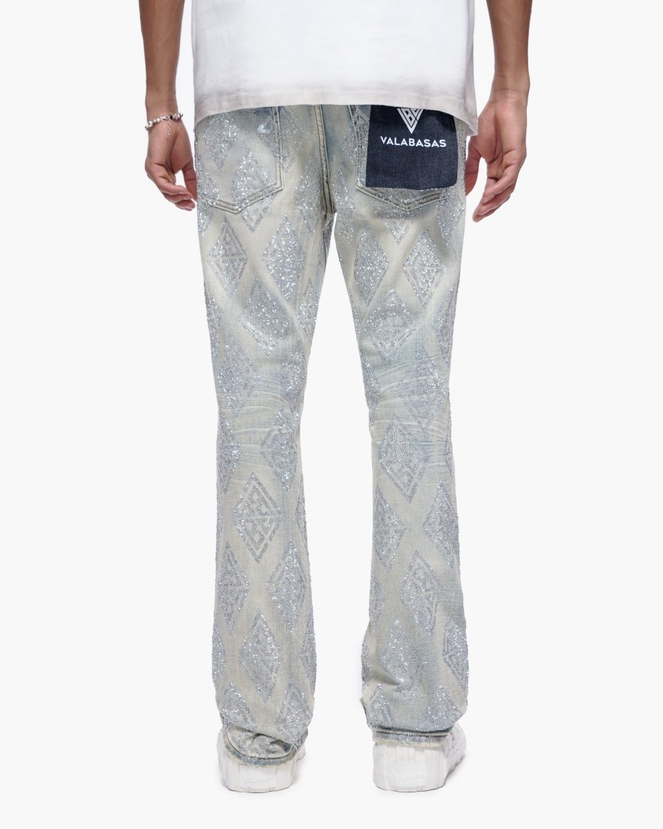 Glim Stacked Flare Jeans Light Blue Wash - Valabasas