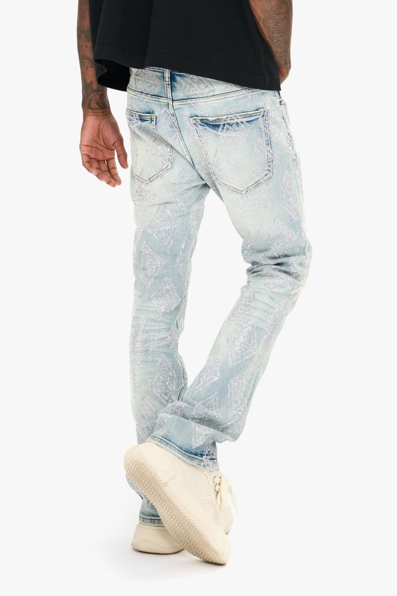 Glim Stacked Flare Jeans Light Blue Wash - Valabasas