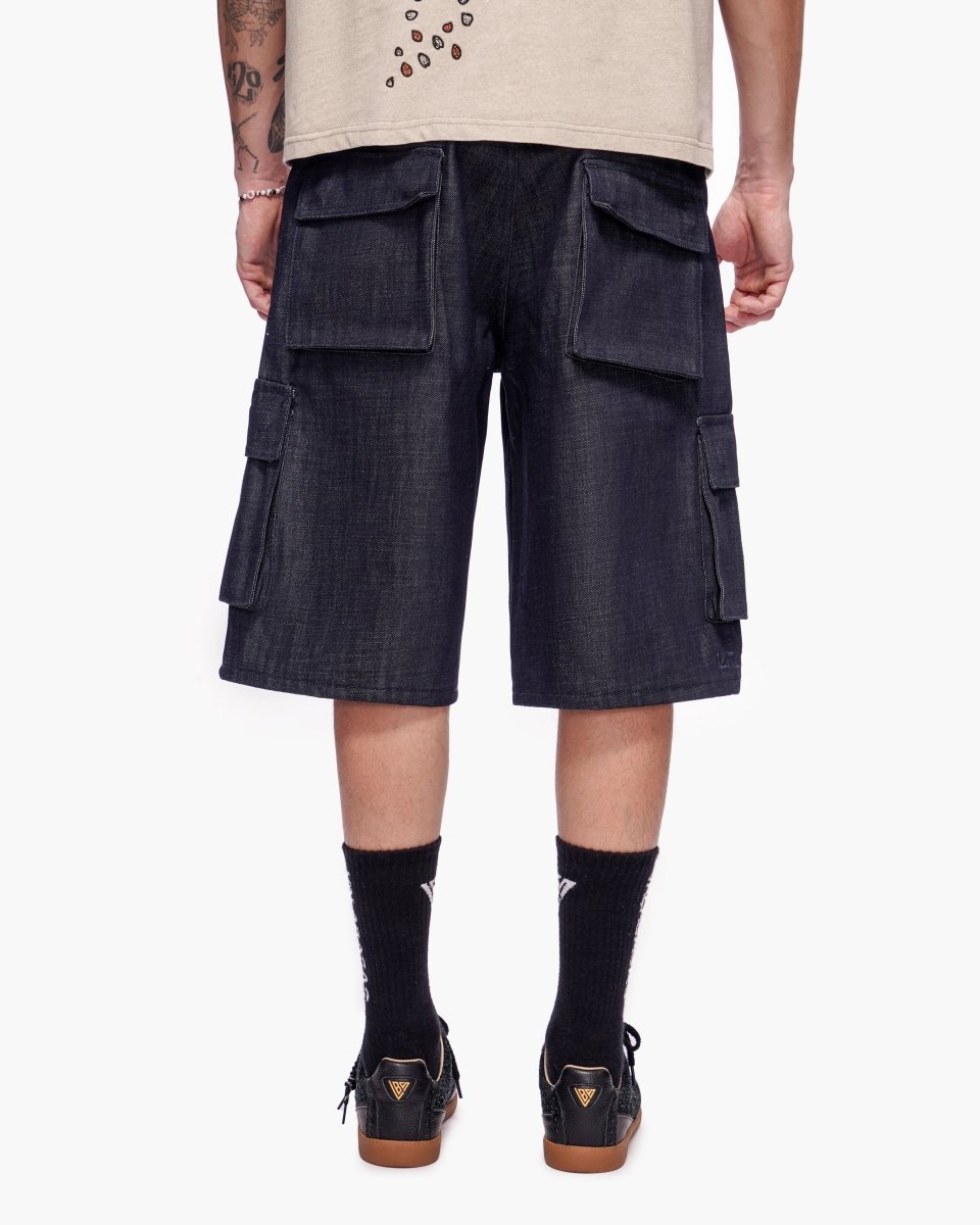 Graviku Baggy Cargo Jorts Indigo - Valabasas